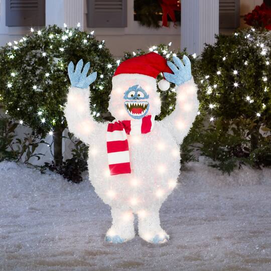 28" Rudolph Bumble 3D Holiday Lighted Tinsel Sculpture